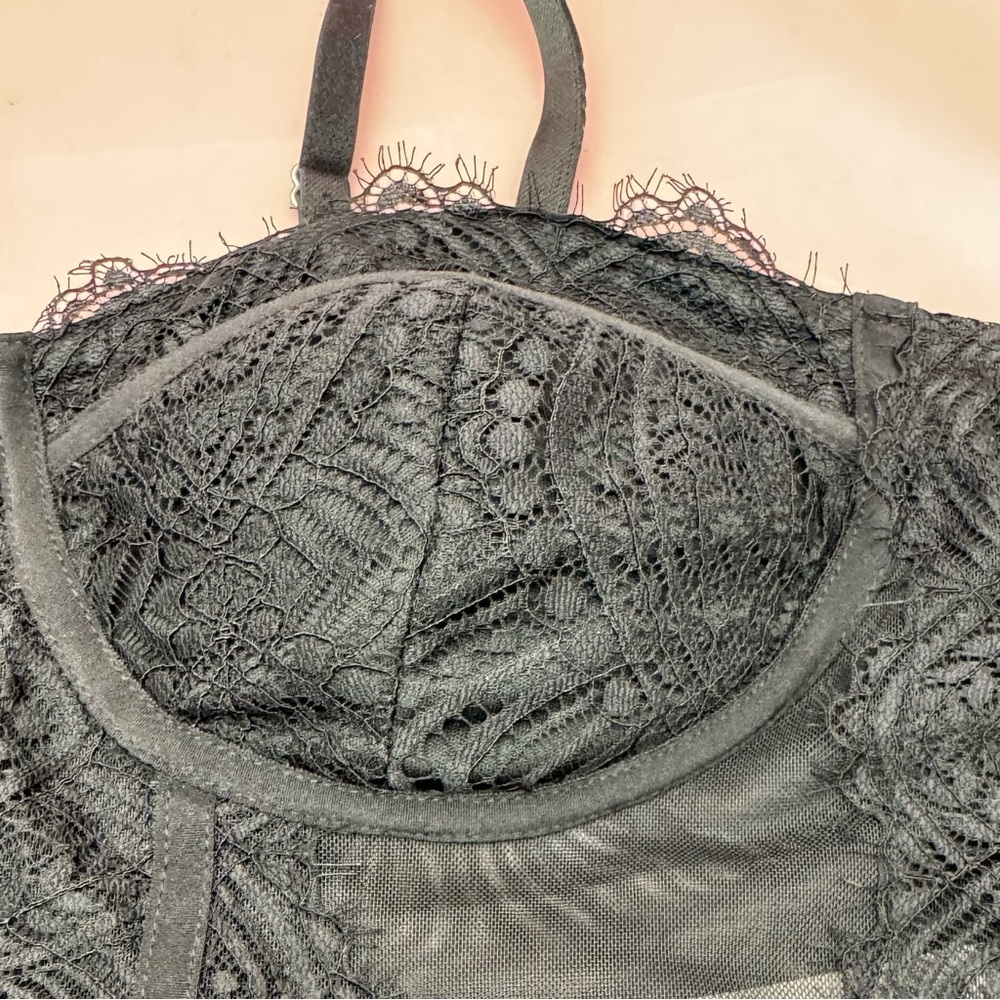 Madden NYC Black Lace Bustier – Size L (11–13) – NWT, Wireless - Picture 4 of 15